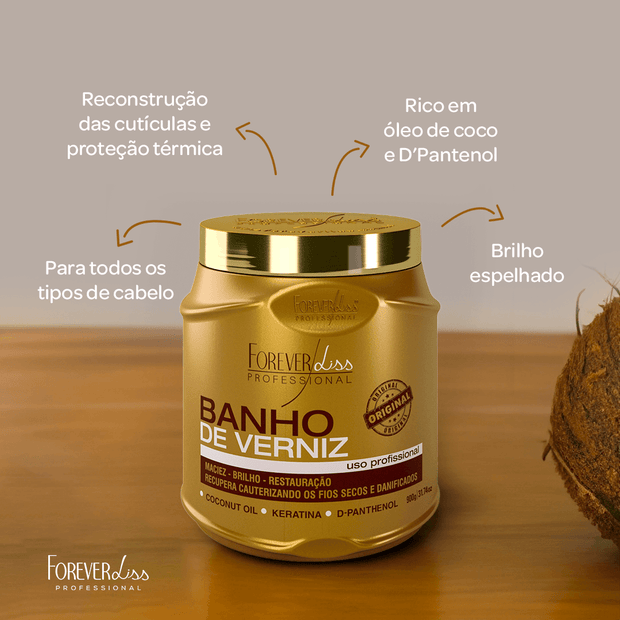 Forever Liss | Banho De Verniz Hair Mask | 250 gr