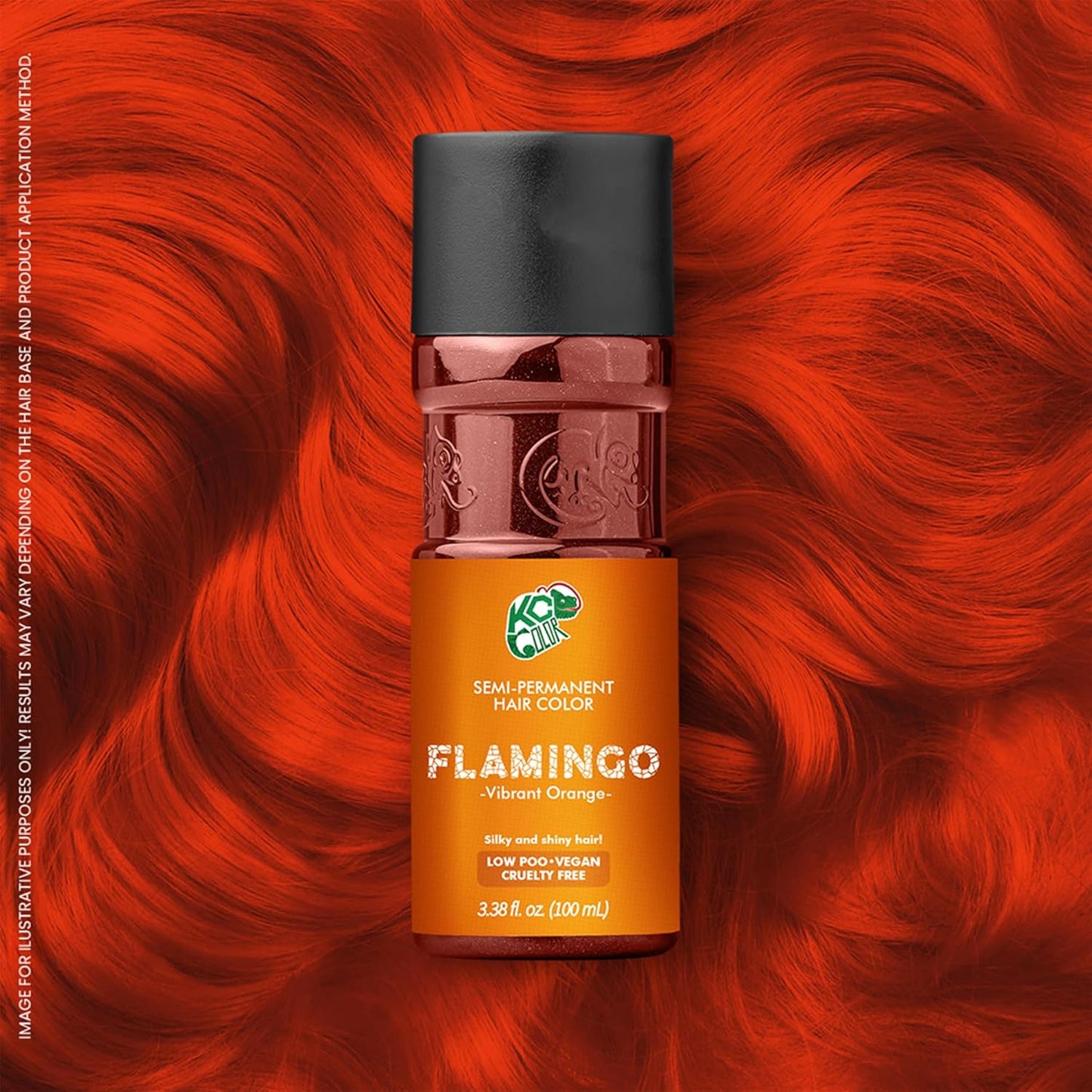 KC Color | Semi Permanent Hair Dye | Flamingo (Vibrant Orange) | 150 ml