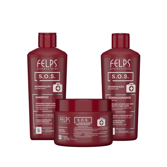 Felps Professional | S.O.S. Recovery Shampoo, Conditioner & Mask| For All Hair Types