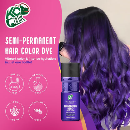 KC Color | Semi Permanent Hair Dye | Hummingbird (Bluish Purple) | 150 ml