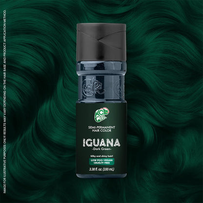 KC Color | Semi Permanent Hair Dye | Iguana ( Dark Green) | 150 ml