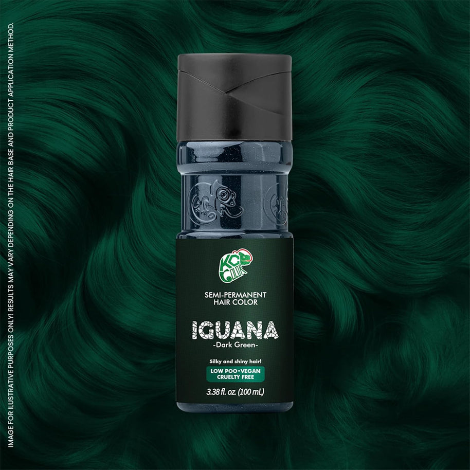 KC Color | Semi Permanent Hair Dye | Iguana ( Dark Green) | 150 ml
