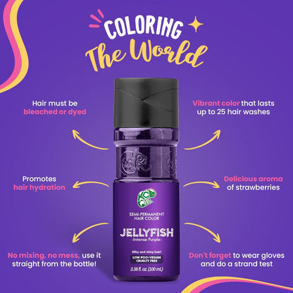 KC Color | Semi Permanent Hair Dye | Jellyfish (Intense Purple) | 150 ml