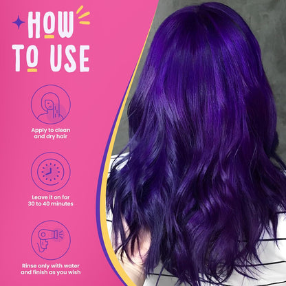 KC Color | Semi Permanent Hair Dye | Jellyfish (Intense Purple) | 150 ml