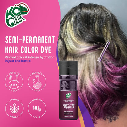 KC Color | Semi Permanent Hair Dye | Amethyst Starling (Bordeaux) | 150 ml