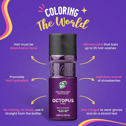 KC Color | Semi Permanent Hair Dye | Octopus (Indigo) | 150 ml