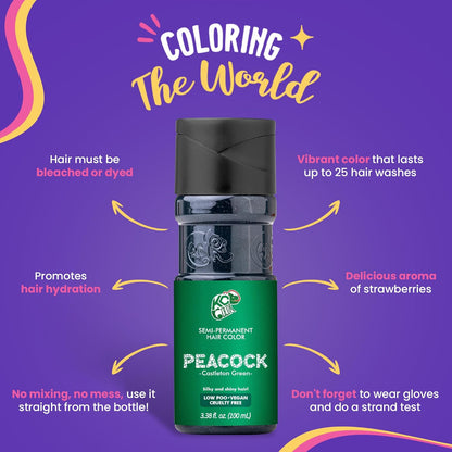 KC Color | Semi Permanent Hair Dye | Peacock (Castleton Green) | 150 ml