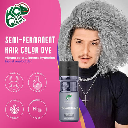 KC Color | Semi Permanent Hair Dye | Polar Bear (Grey) | 150 ml