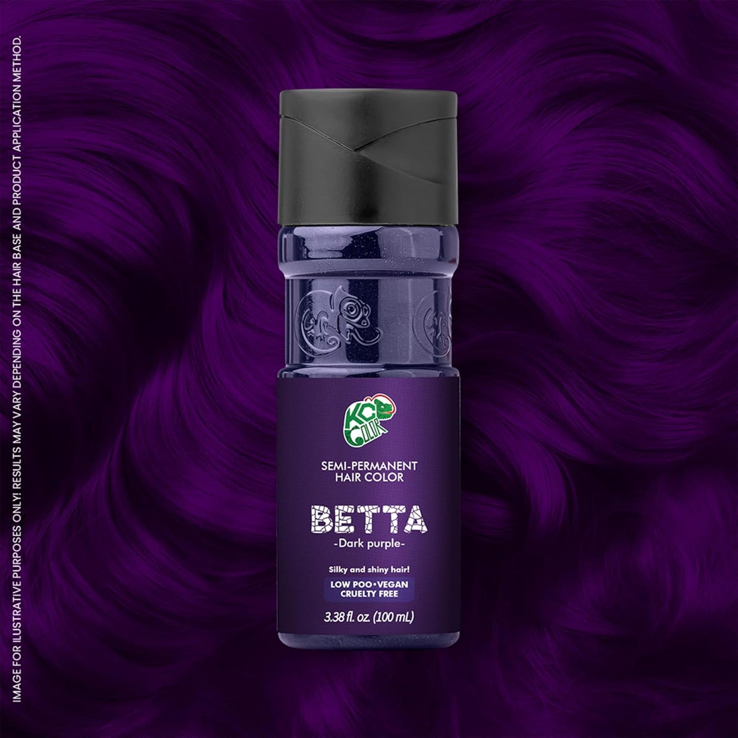 KC Color | Semi Permanent Hair Dye | Betta (Dark Purple) | 150 ml