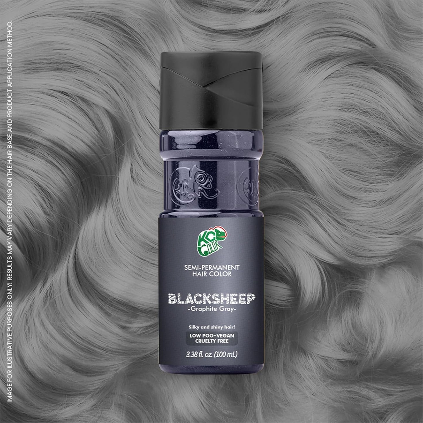 KC Color | Semi Permanent Hair Dye | Black Sheep (Graphite Gray) | 150 ml