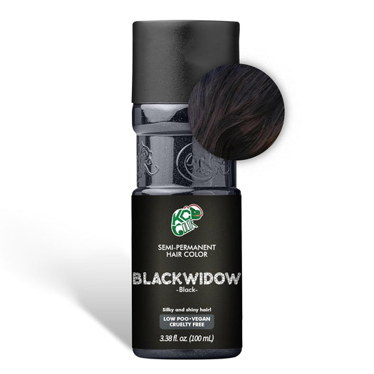 KC Color | Semi Permanent Hair Dye | Black Widow (Black) | 150 ml