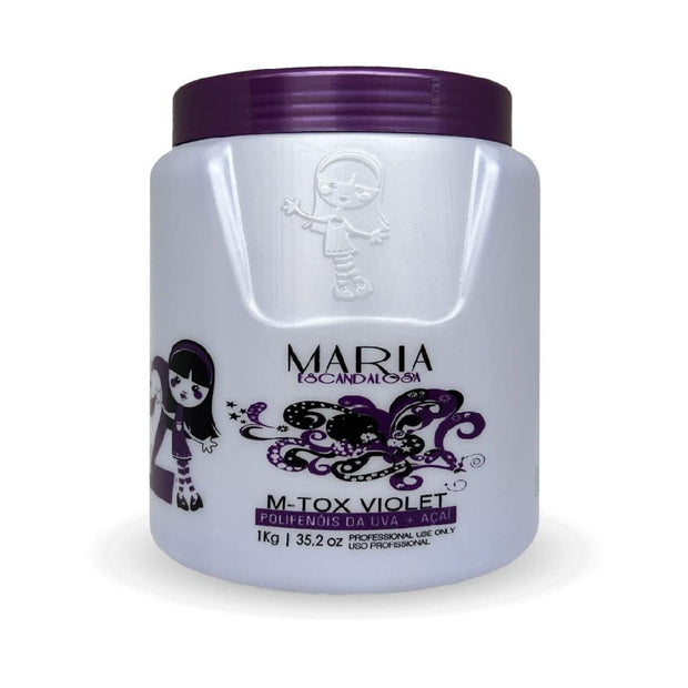 Maria Escandalosa | Mascarilla Capilar M-Tox Violet | Queratina y Aceite de Argán | 1000 gr
