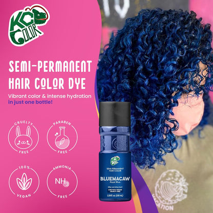 KC Color | Semi Permanent Hair Dye | Blue Macaw (Royal Blue) | 150 ml