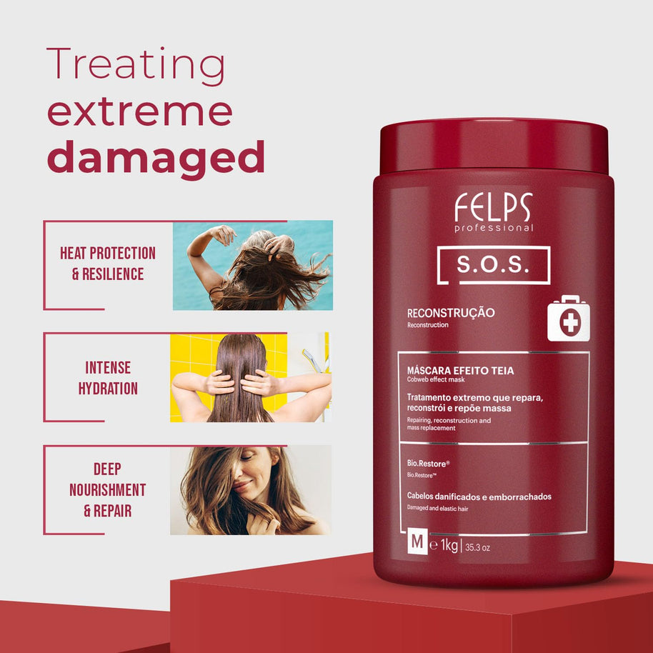 Felps Professional | S.O.S. Recovery Mask | Reconstruction Hair Mask | 1000 gr