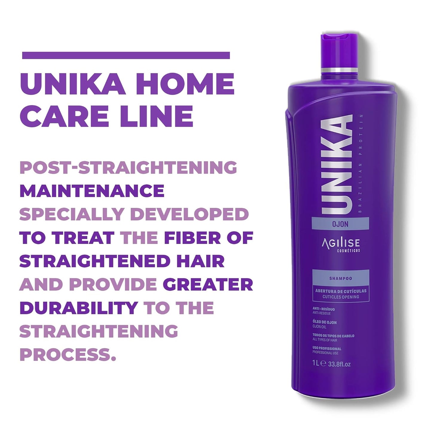 Agilise | Unika Ojon Anti Residue Shampoo | All Hair Types | 1000 ml