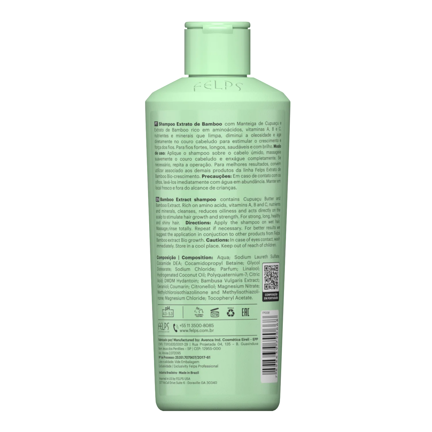 Felps Professional | Bamboo Extract Shampoo | For All Hair Types | 250 ml