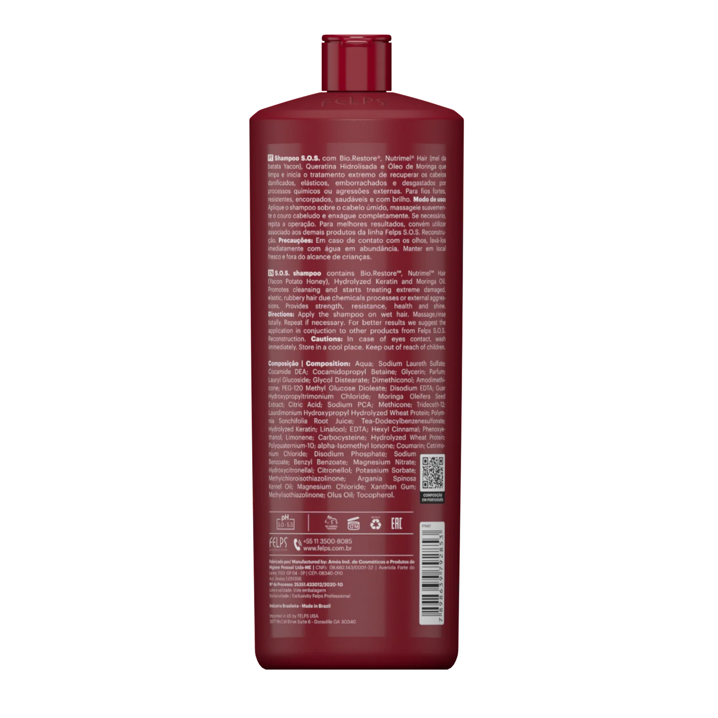 Felps Professional | S.O.S. Recovery Shampoo & Conditioner | Damaged Hair | (2x) 1000 ml