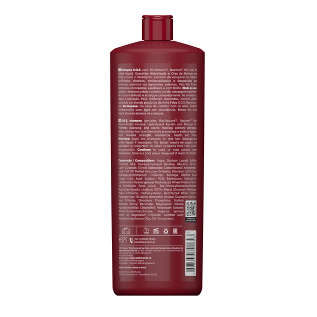 Felps Professional | S.O.S. Recovery Shampoo | Damaged Hair | 1000 ml