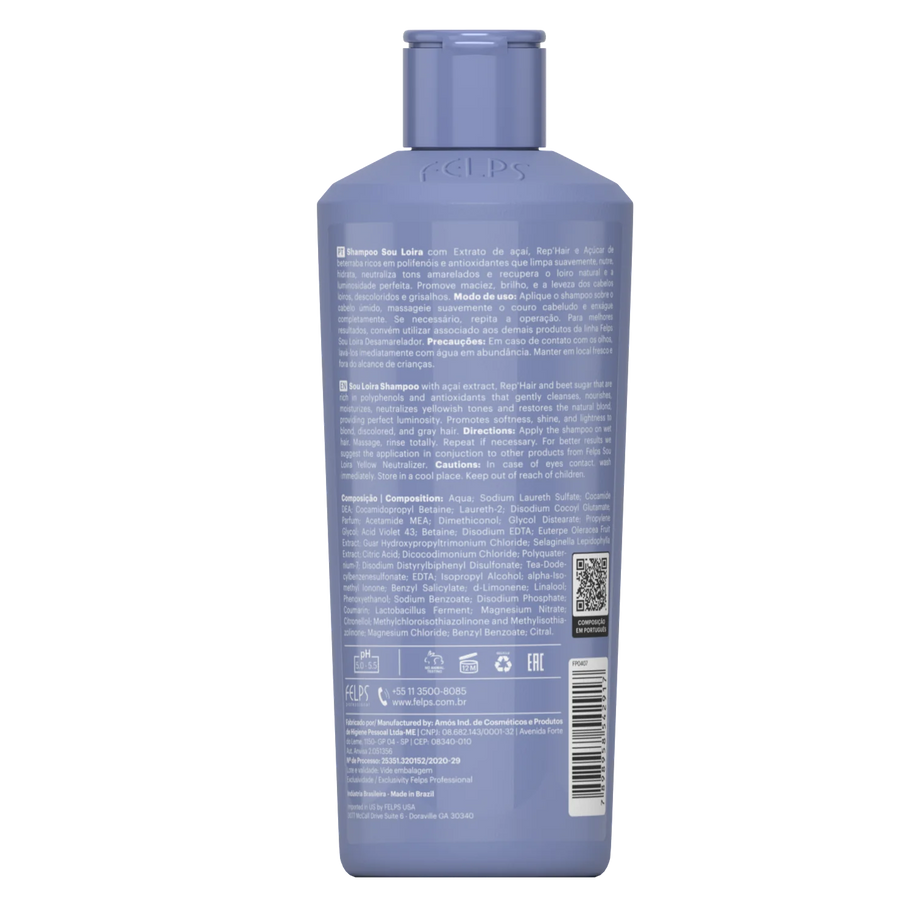 Felps Professional | Sou Loira For Blond Hair | Shampoo, Conditioner & Masker Set