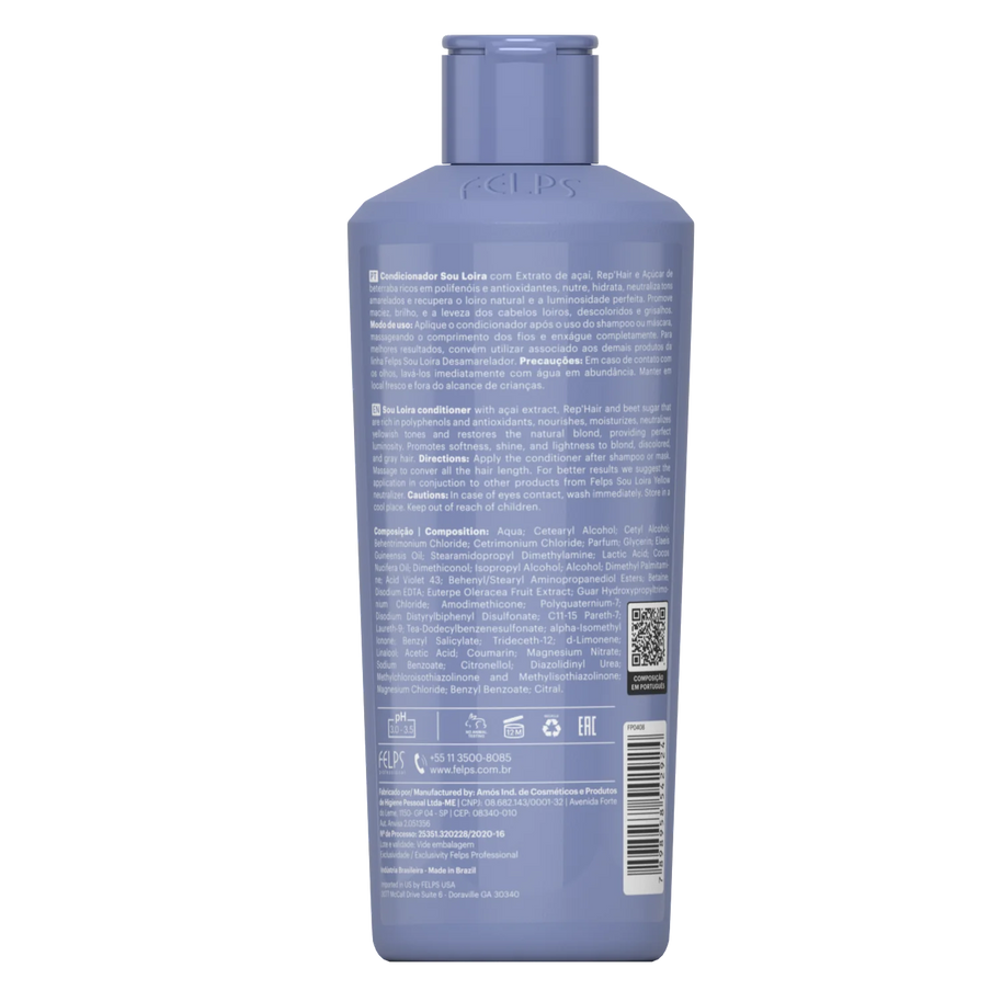 Felps Professional | Sou Loira For Blond Hair | Shampoo, Conditioner & Masker Set