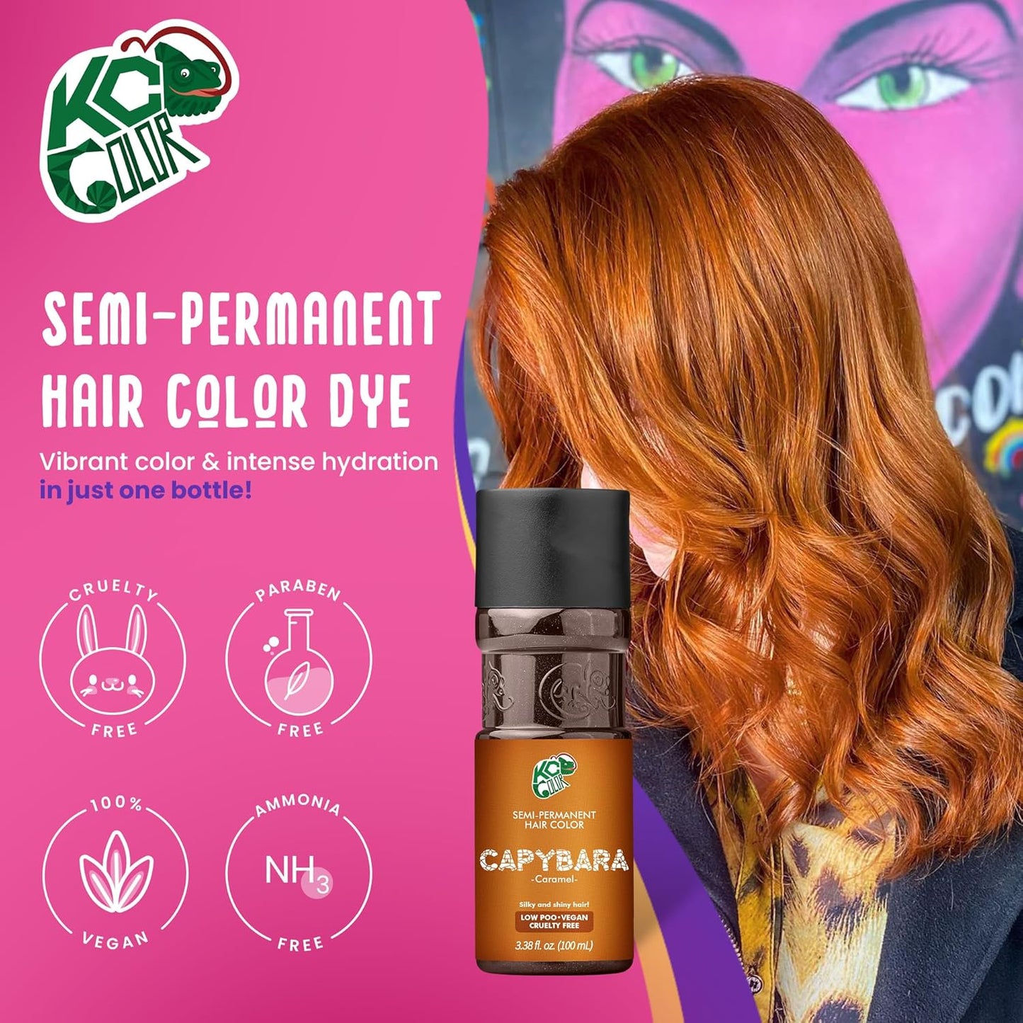 KC Color | Semi Permanent Hair Dye | Capybara (Caramel) | 150 ml