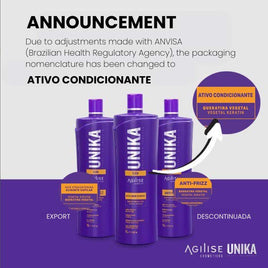 Agilise | Unika Ojon Hair Straightening | Vegetal Keratin For All Hair Types | 1000 ml