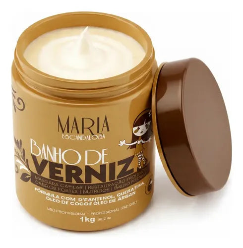 ماريا إسكندالوزا | Banho De Verniz | كيراتين، جوز الهند وزيت الأرجان | 1000 غرام