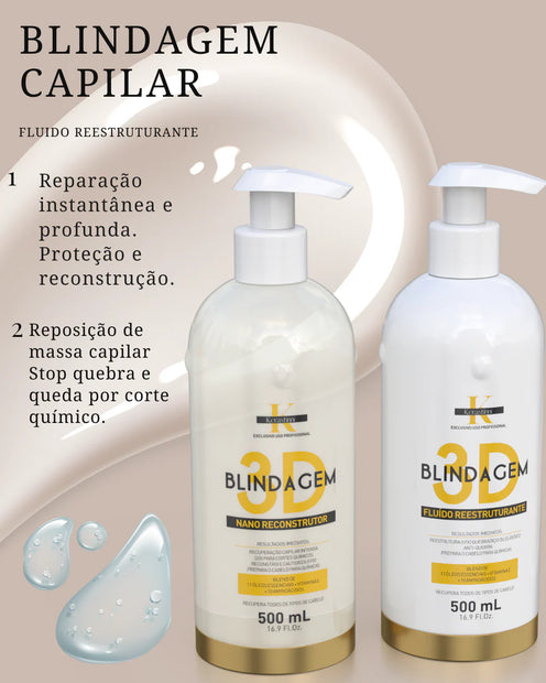 Kerastinni | Blindagem 3D Kit | Deep Damaged Reconstructor | (2x) 500 ml