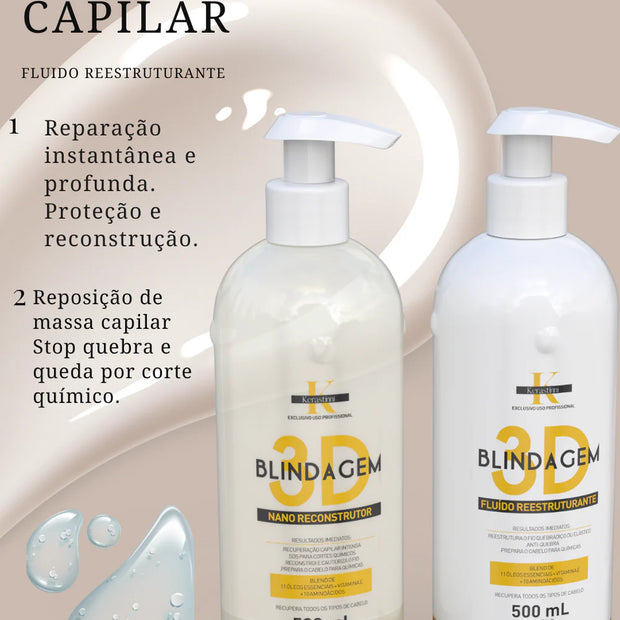 Kerastinni | Blindagem 3D Kit | Deep Damaged Reconstructor | (2x) 500 ml