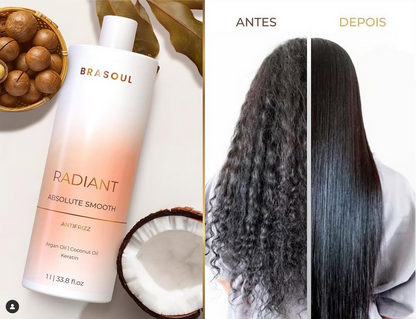 Brasoul | Radiant Absolute Smooth | Anti-Frizz Keratin | 1000 ml