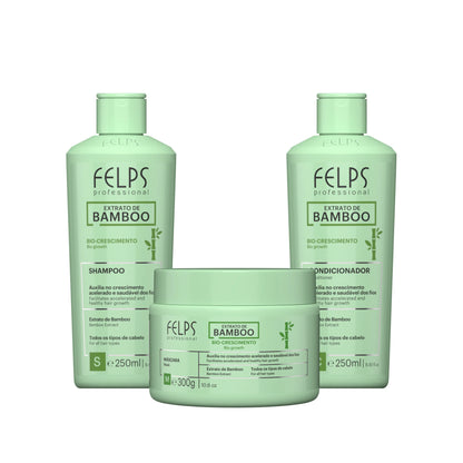 Felps Professional | Bamboo Extract Shampoo, Conditioner & Mask Kit | For All Hair Types