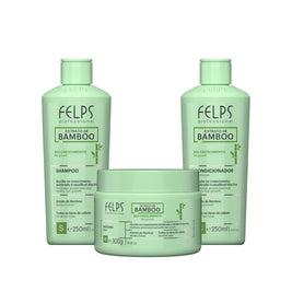 Felps Professional | Bamboo Extract Shampoo, Conditioner & Mask Kit | For All Hair Types