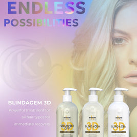 Kerastinni | Blindagem 3D Kit + Shampoo | Deep Damaged Reconstructor | (3x) 500 ml