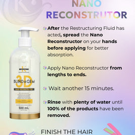 Kerastinni | Blindagem 3D Kit + Shampoo | Deep Damaged Reconstructor | (3x) 500 ml