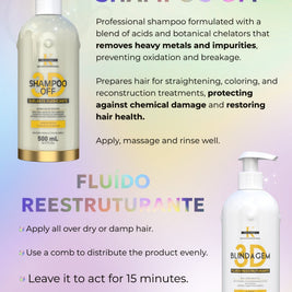 Kerastinni | Blindagem 3D Kit + Shampoo | Deep Damaged Reconstructor | (3x) 500 ml