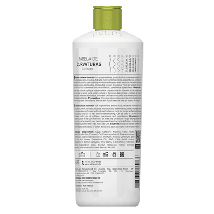 Felps Professional | Abacate Curl Activator | Frizzy And Curly Hair | 500 ml