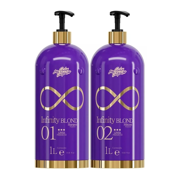 Ana Paula Carvalho | Infinity Pro Blond Kit | Progressive Hair Alignment System | 2-Step Treatment | (2x) 1000 ml