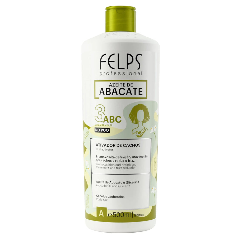 Felps Professional | Abacate Curl Aktivator 3ABC | Krusete og Krøllete Hår | 500 ml