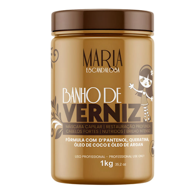 Maria Escandalosa | Banho De Verniz | Queratina, Coco y Aceite de Argán | 1000 gr