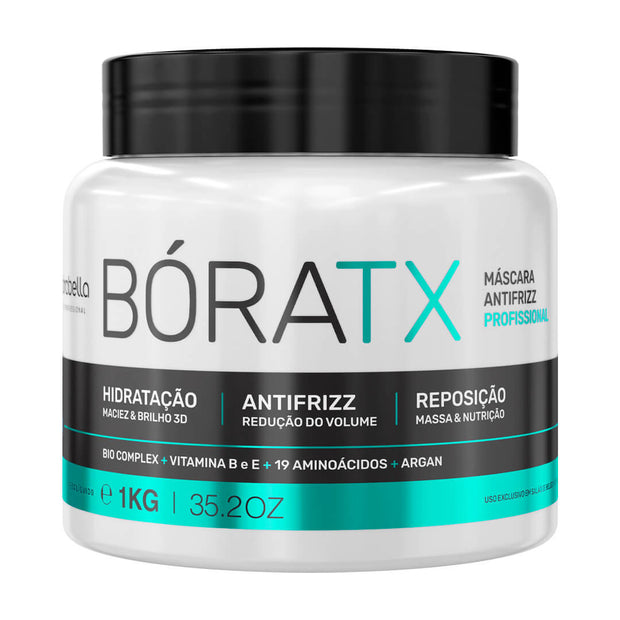 Borabella | BoraTX Organico 19 Aminoacidi | Rinnova la Massa e Combatte Intensamente il Crespo | 1000 gr