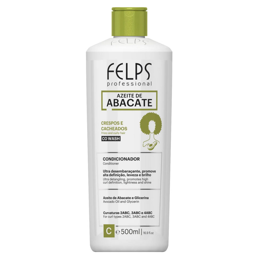 Felps Professional | Abacate Shampoo & Conditioner Set | Frizzy And Curly Hair | (2x) 500 ml