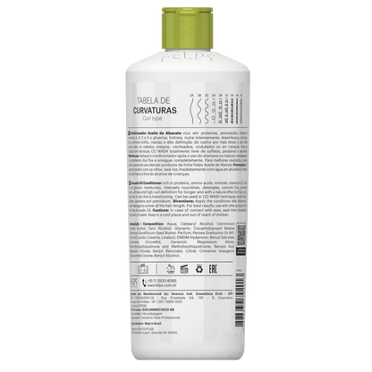 Felps Professional | Abacate Shampoo & Conditioner Set | Frizzy And Curly Hair | (2x) 500 ml