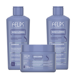 Felps Professional | Sou Loira For Blond Hair | Shampoo, Conditioner & Masker Set