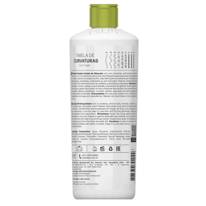 Felps Professional | Abacate Avocado Oil Curl Gel | Frizzy And Curly Hair | 500 ml