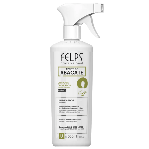Felps Professional | Abacate Curl Humidifier | Frizzy And Curly Hair | 500 ml