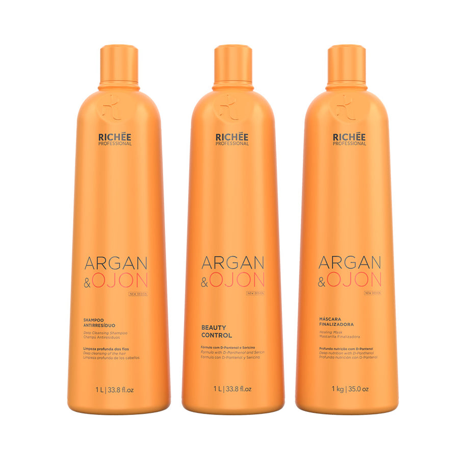 Richee Professional | Argan & Ojon Kit | (3x) 1000 ml