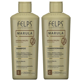 Felps Professional | Marula Shampoo & Conditioner Kit | Dry And Damaged Hair | (2x) 250 ml