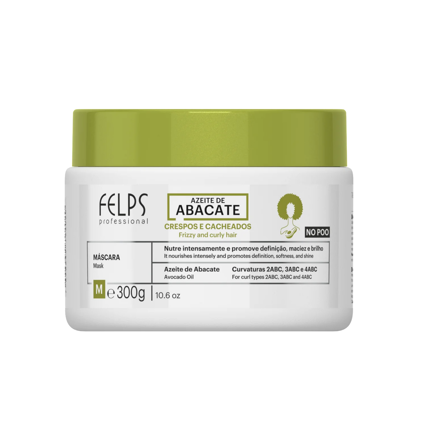Felps Professional | Abacate Curl Hair Mask | Frizzy And Curly Hair | 300 gr