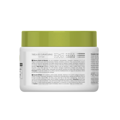 Felps Professional | Abacate Curl Hair Mask | Frizzy And Curly Hair | 300 gr