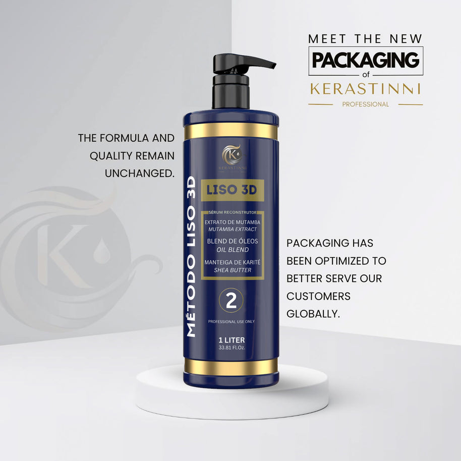 Kerastinni | Método Liso 3D Permanent Straightening Treatment | 1000 ml